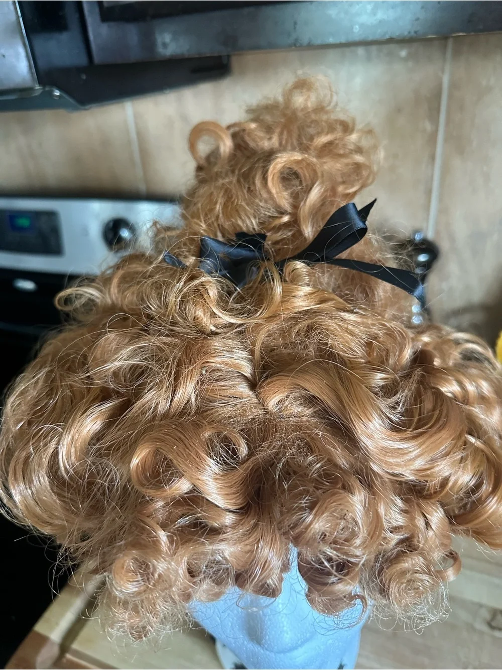Gibson Girl Style Wig in Strawberry Blonde - Gilded Age Glamour